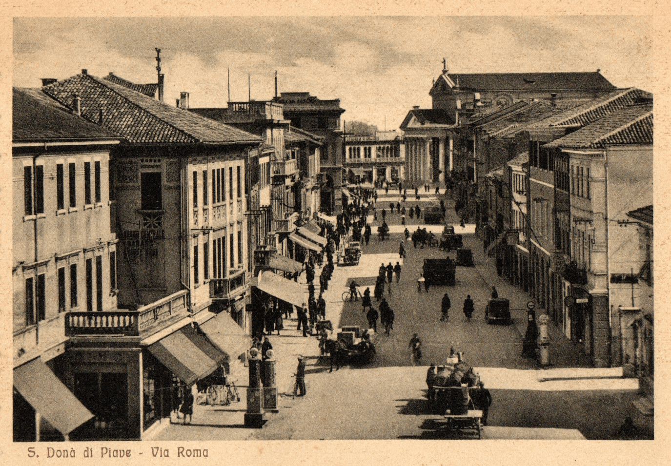 S. Dona di Piave - Via Roma, foto storica